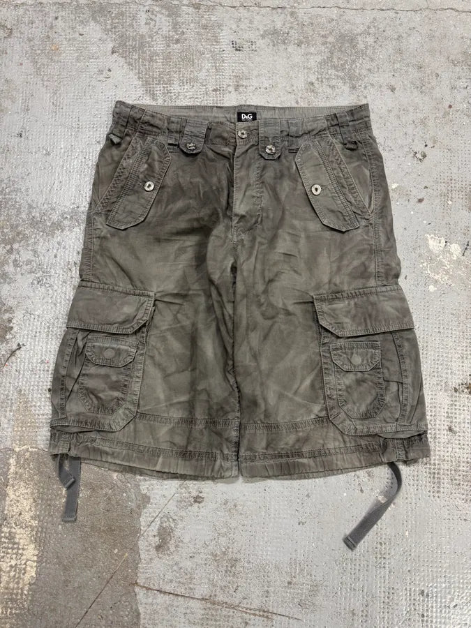 AW2004 Dolce & Gabbana Grey Multi Pockets Cargo Shorts lRwvPzH 9