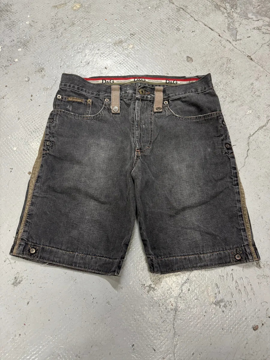 AW2004 Dolce & Gabbana Grey Utility Denim Short VkJpmxv 0
