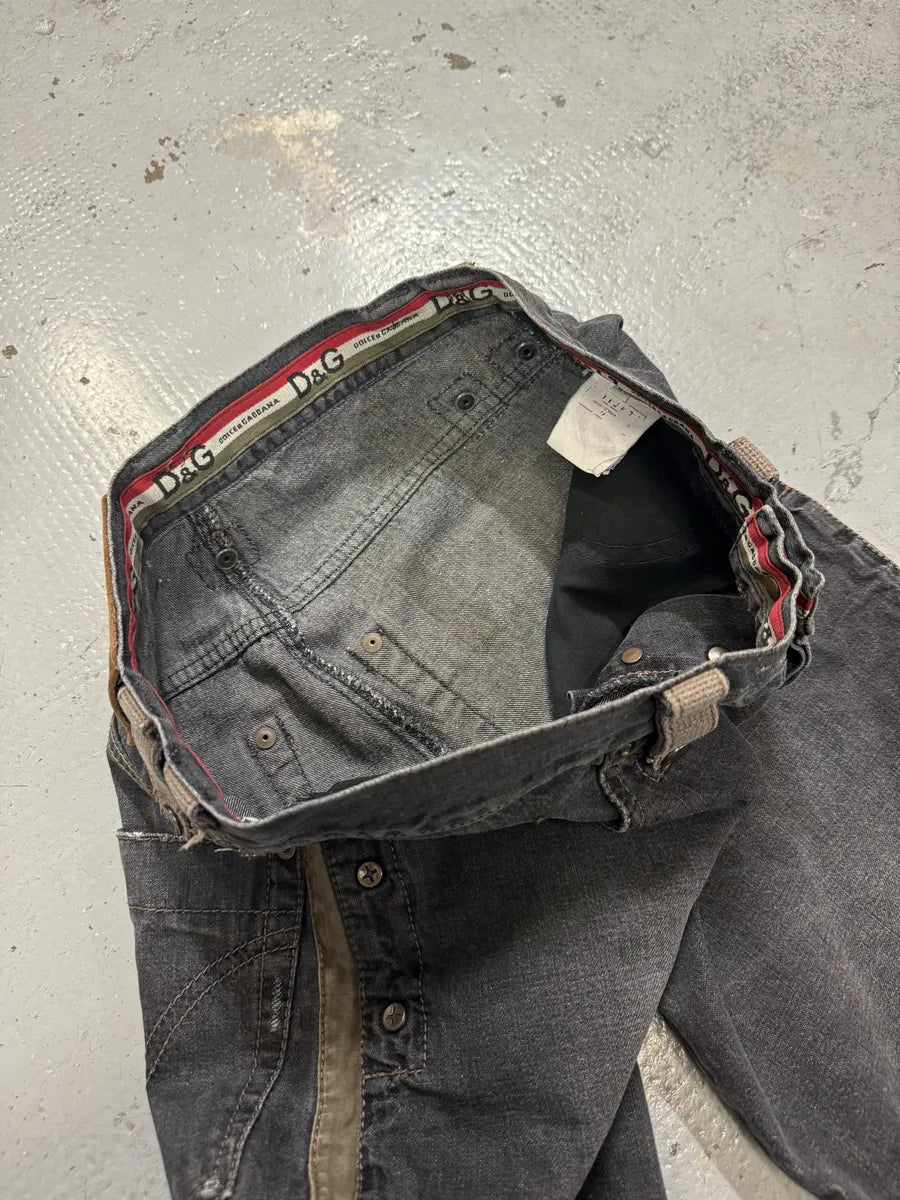 AW2004 Dolce & Gabbana Grey Utility Denim Short VkJpmxv 8