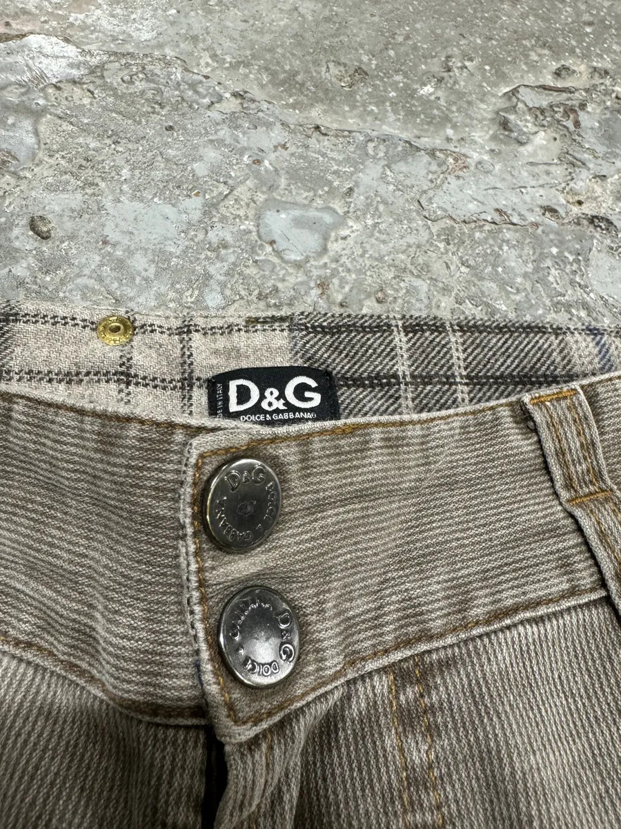 AW2004 Dolce & Gabbana Grey Velvet Pants (S) 6