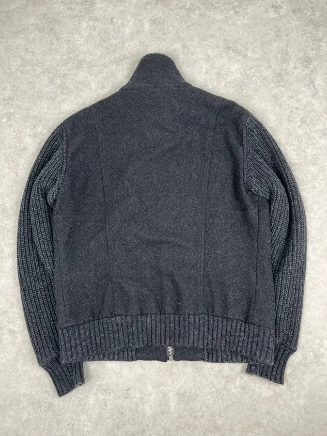 AW2004 Dolce & Gabbana Grey Wool Zip-up Jacket zmPSRoo 5