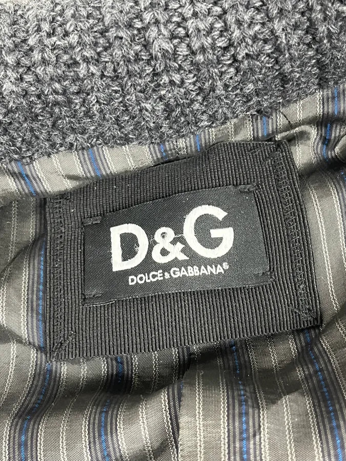 AW2004 Dolce & Gabbana Grey Wool Zip-up Jacket zmPSRoo 9
