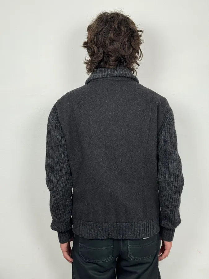 AW2004 Dolce & Gabbana Grey Wool Zip-up Jacket zmPSRoo 2