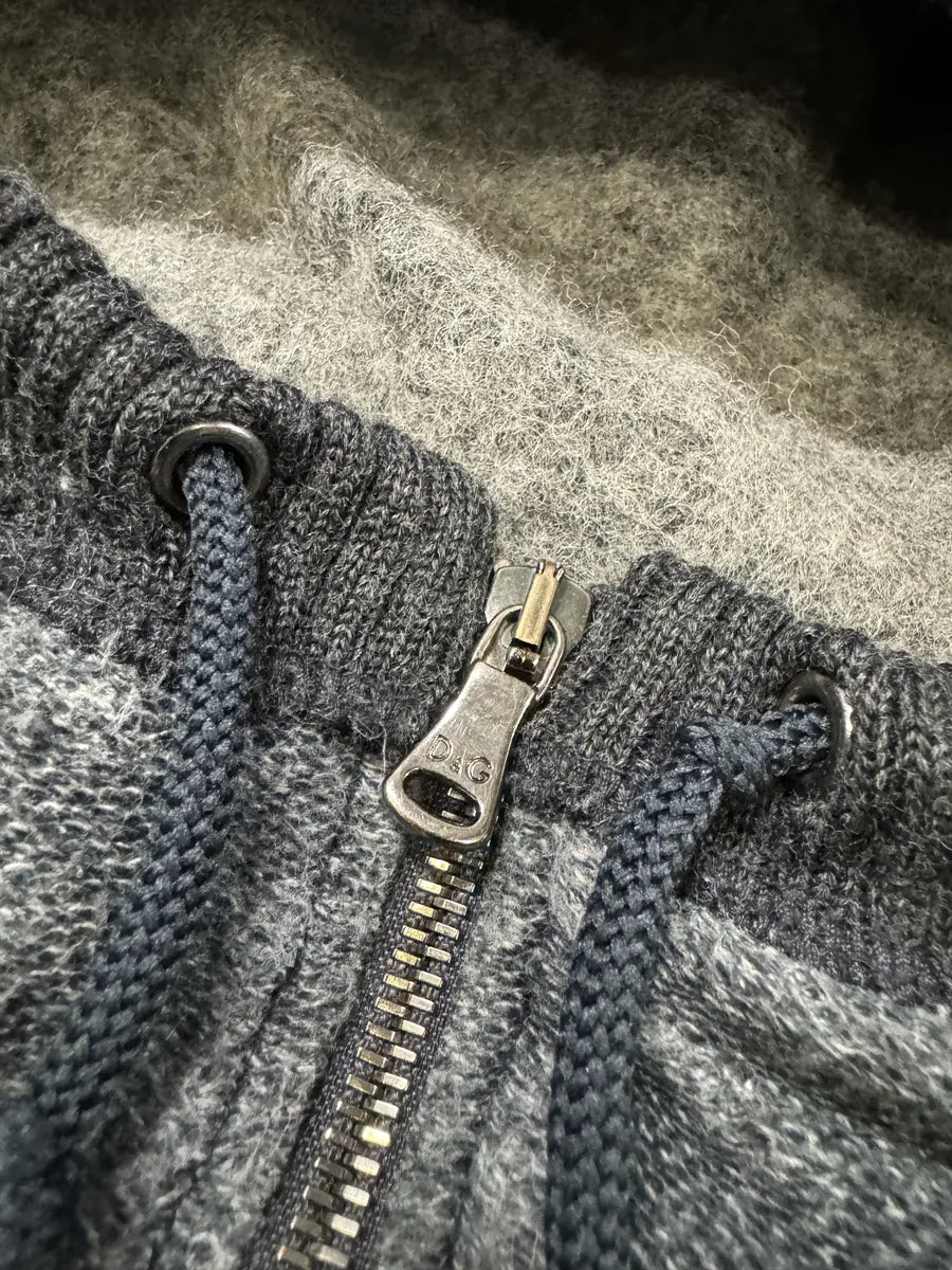 AW2004 Dolce & Gabbana Grey Zip-up Wool Hoodie ctiQHhf 10