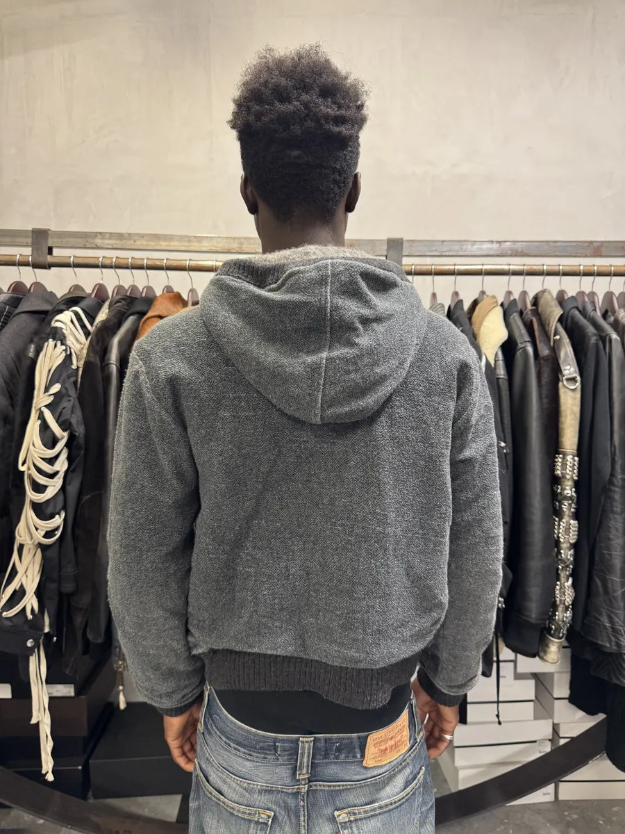 AW2004 Dolce & Gabbana Grey Zip-up Wool Hoodie ctiQHhf 2