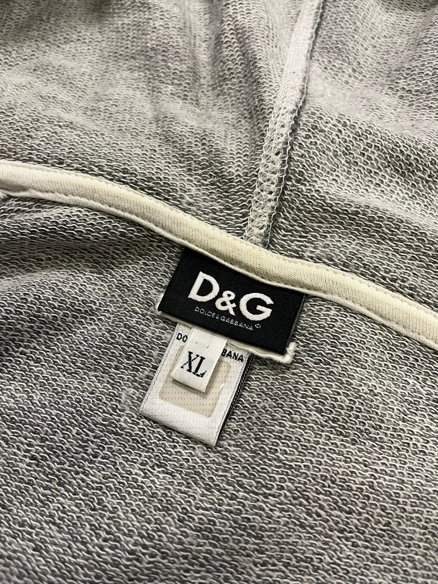 AW2004 Dolce & Gabbana Gym Grey Zip-Up Sweater rrdJeOn 7