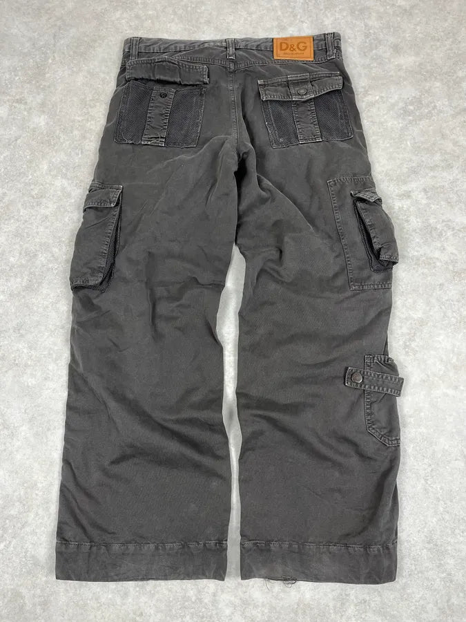 SS2003 Dolce & Gabbana Grey Cargo Pants fnzqOhn 6