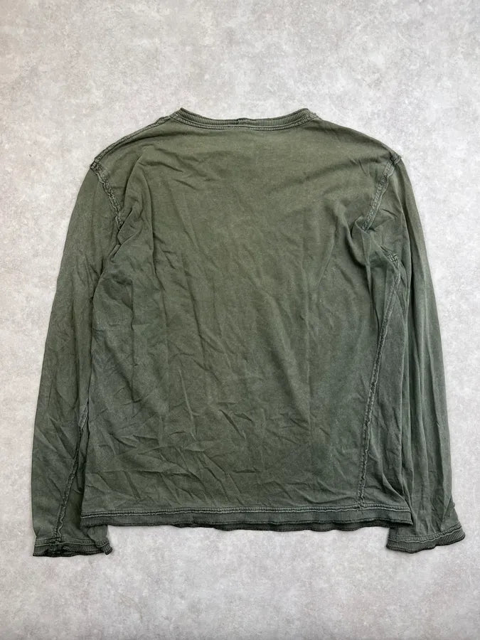AW2004 Dolce & Gabbana Khaki Cotton Graphic Longsleeves XsizOof 3