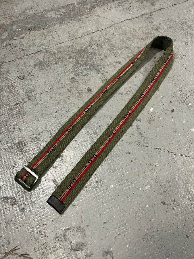 AW2004 Dolce & Gabbana Khaki Military Canva Belt rpcObxm 2