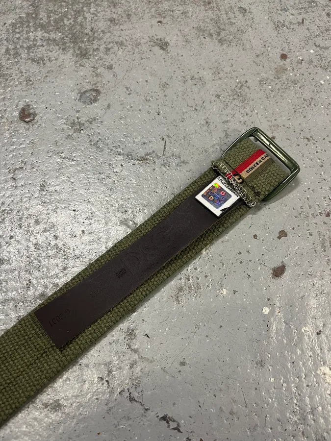 AW2004 Dolce & Gabbana Khaki Military Canva Belt rpcObxm 6