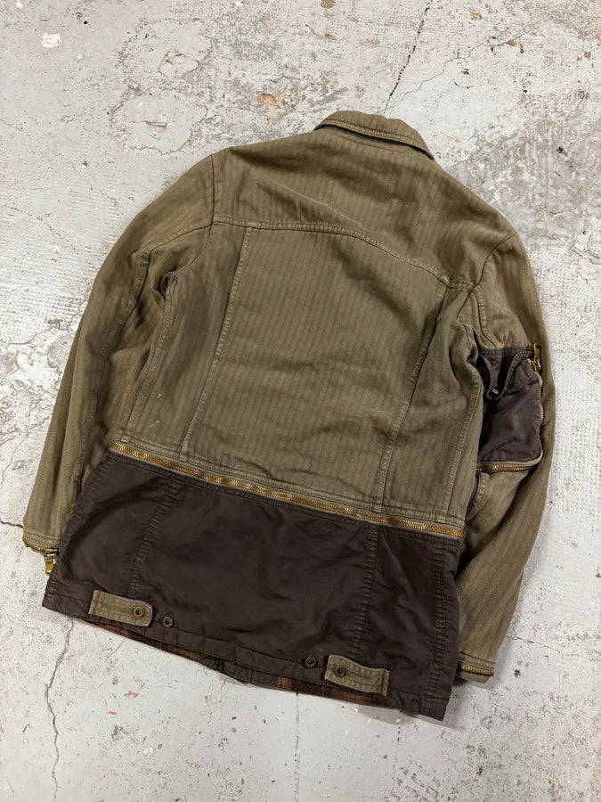 AW2003 Dolce & Gabbana  Khaki Multi-Zip Cargo Jacket LuvQDaW 5