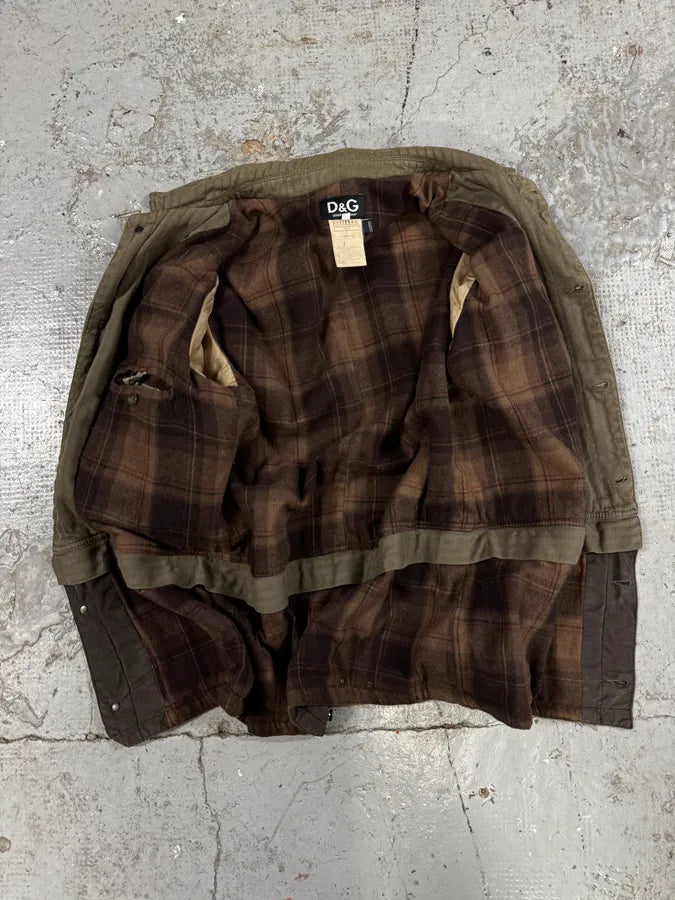 AW2003 Dolce & Gabbana  Khaki Multi-Zip Cargo Jacket LuvQDaW 6