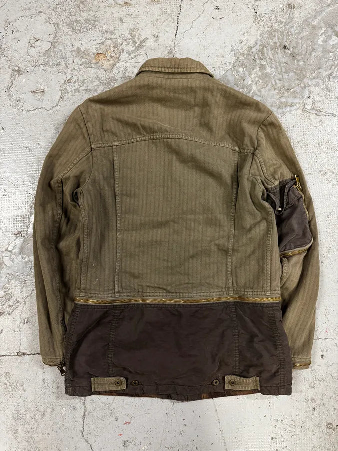 AW2003 Dolce & Gabbana  Khaki Multi-Zip Cargo Jacket LuvQDaW 3