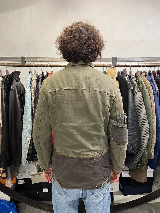 AW2003 Dolce & Gabbana  Khaki Multi-Zip Cargo Jacket LuvQDaW 4