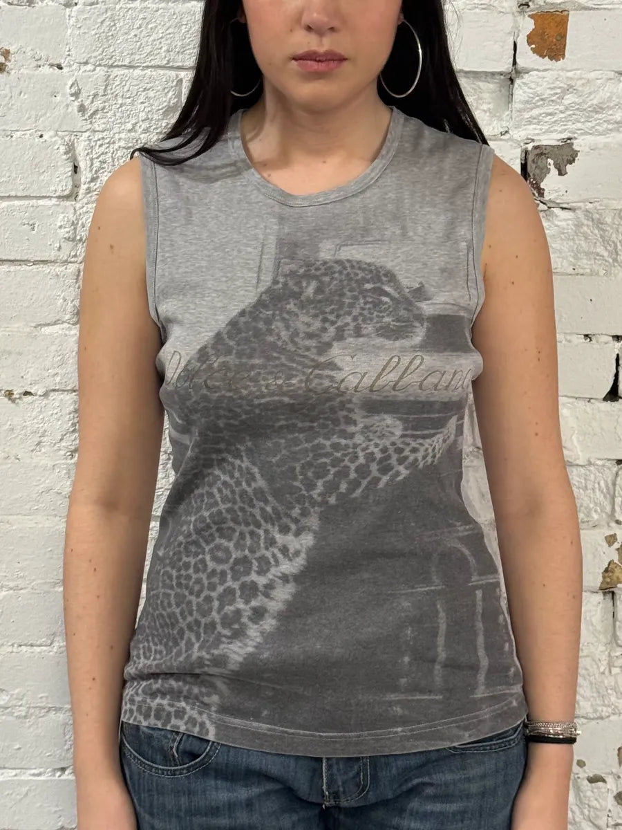 AW2004 Dolce & Gabbana Leopard Grey Tank Top fbPjDjl 1