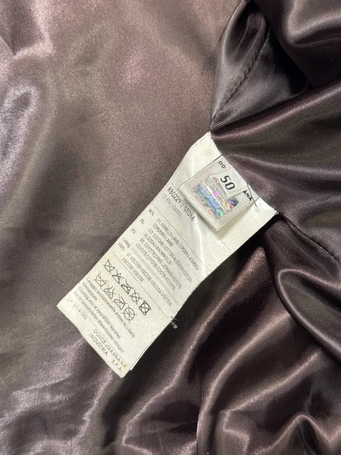 AW2004 Dolce & Gabbana Multi Pockets Brown Biker Leather Jacket Tqplbvm 10