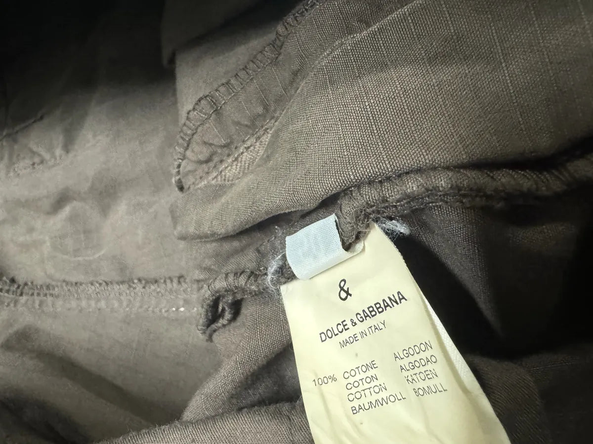 AW2004 Dolce & Gabbana Multi Pockets Brown Cargo Pants (L) 11
