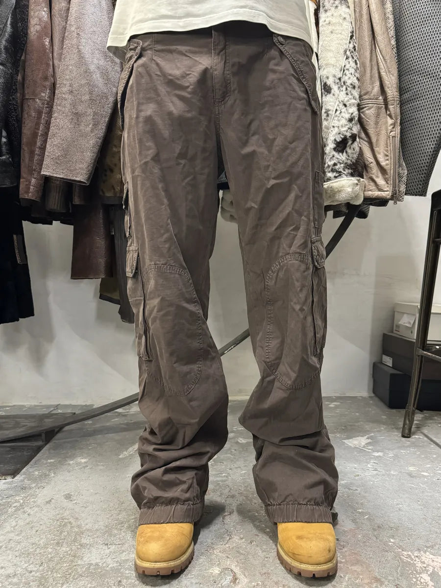 AW2004 Dolce & Gabbana Multi Pockets Brown Cargo Pants (L) 3
