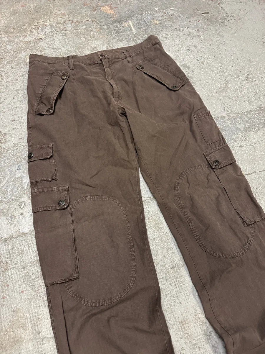 AW2004 Dolce & Gabbana Multi Pockets Brown Cargo Pants (L) 7