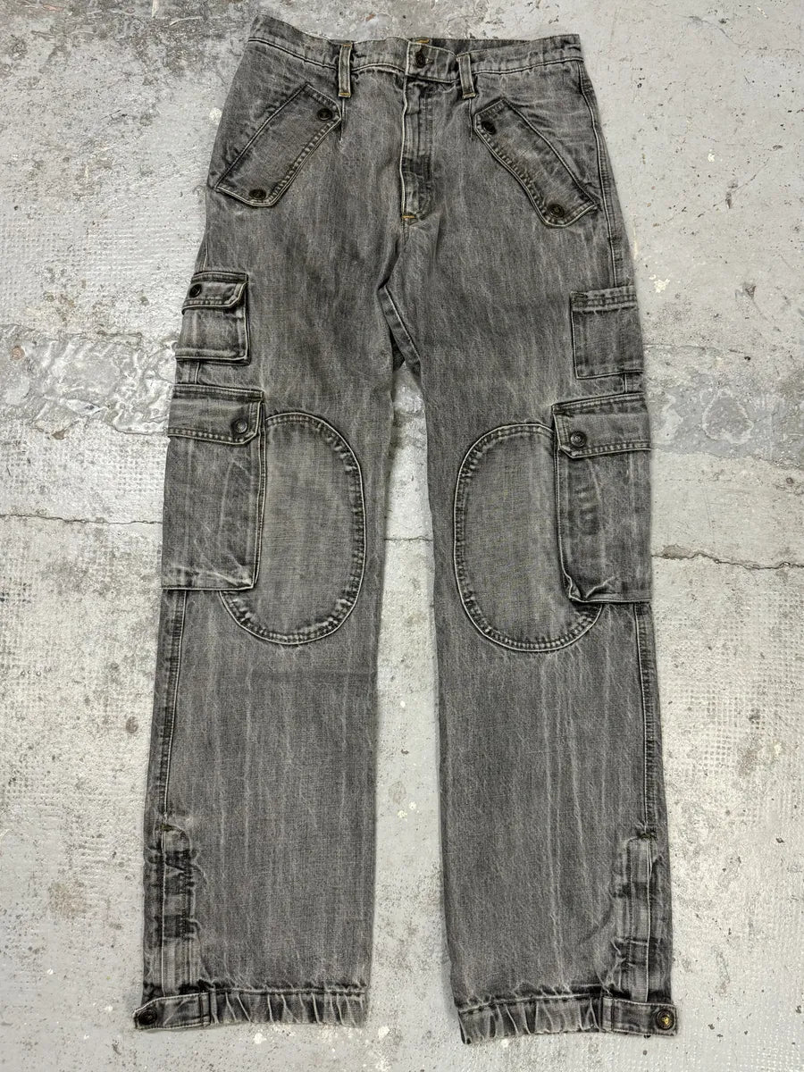 AW2004 Dolce & Gabbana Multi Pockets Grey Cargo Jeans iQYHzvY 0