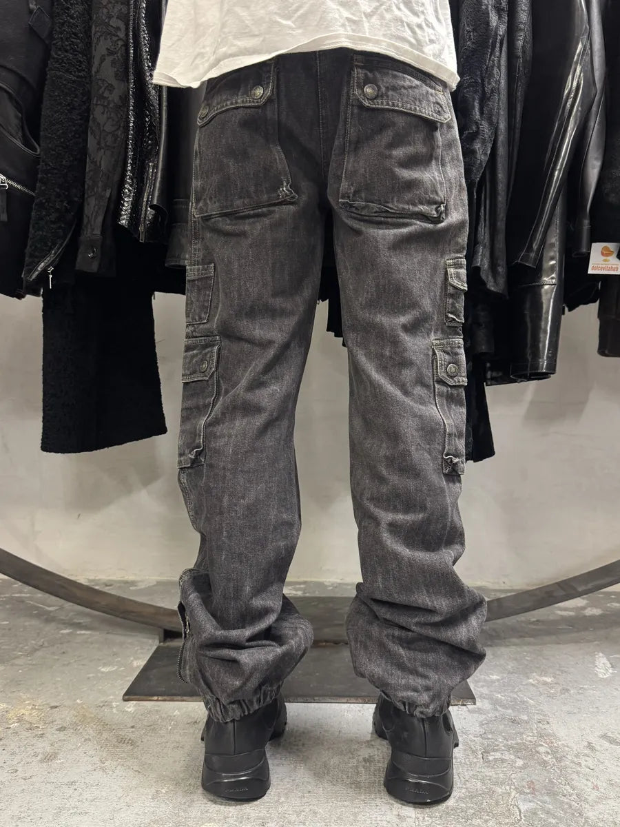 AW2004 Dolce & Gabbana Multi Pockets Grey Denim Jeans SGEefiJ 1