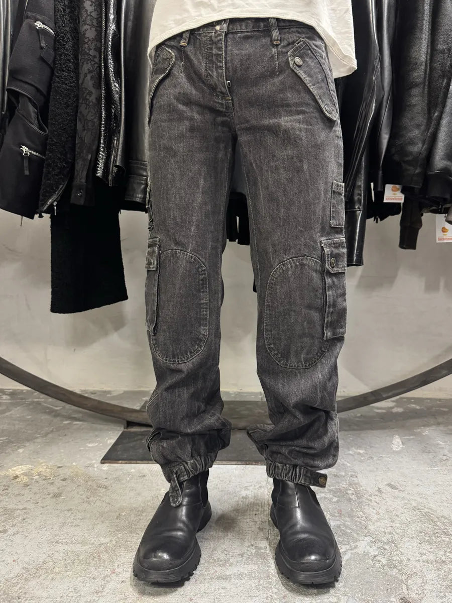 AW2004 Dolce & Gabbana Multi Pockets Grey Denim Jeans (S) SGEefiJ 2