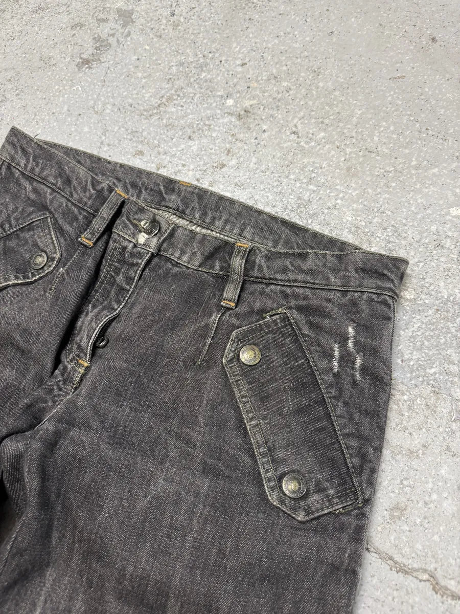 AW2004 Dolce & Gabbana Multi Pockets Grey Denim Jeans SGEefiJ 7