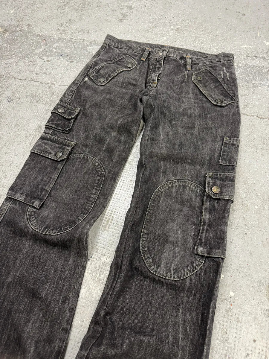 AW2004 Dolce & Gabbana Multi Pockets Grey Denim Jeans (S) SGEefiJ 8