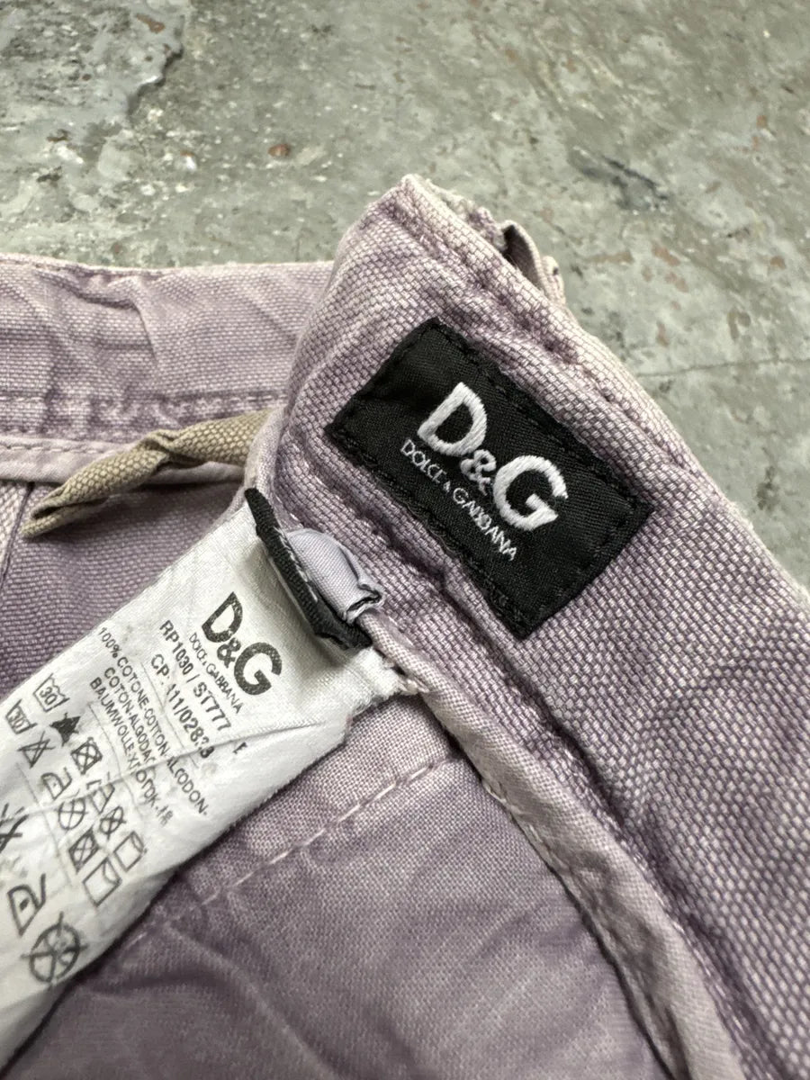 AW2004 Dolce & Gabbana Multi Pockets Lila Cargo Shorts (L/XL) GUxqCzk 5