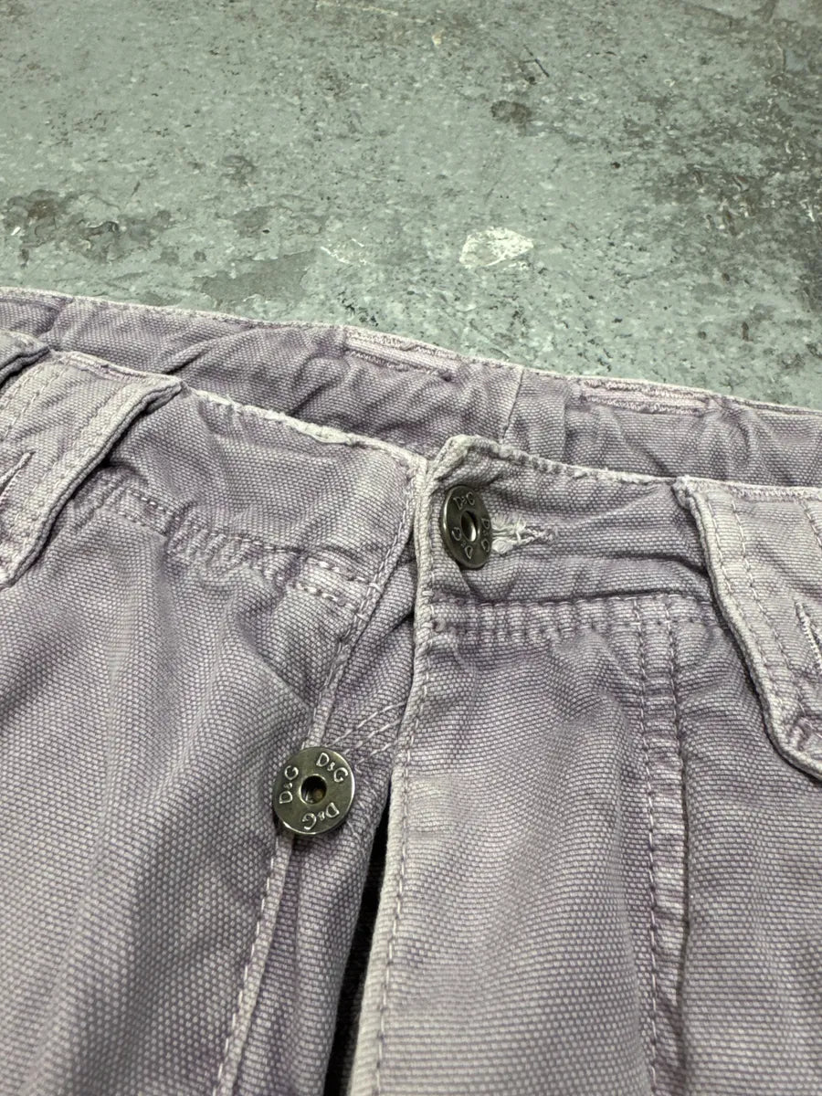 AW2004 Dolce & Gabbana Multi Pockets Lila Cargo Shorts (L/XL) GUxqCzk 7