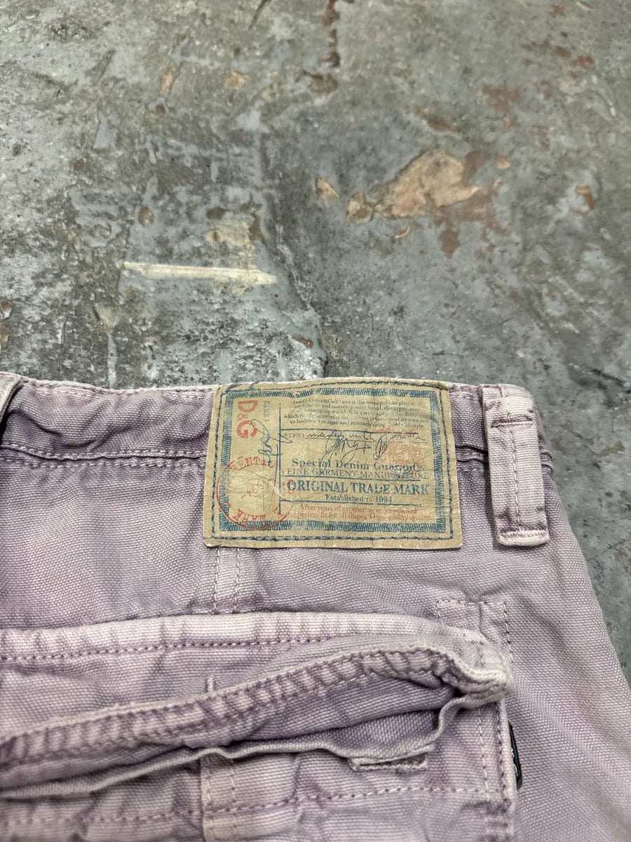 AW2004 Dolce & Gabbana Multi Pockets Lila Cargo Shorts (L/XL) GUxqCzk 8