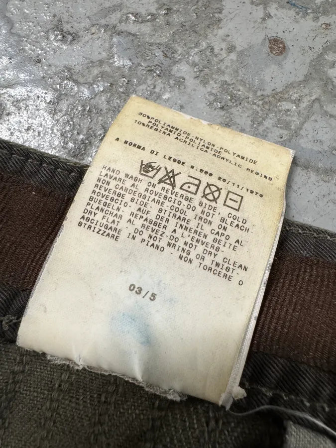 AW2004 Dolce & Gabbana Multi Zip Detachable Olive Utility Cargo Pants (L) 8