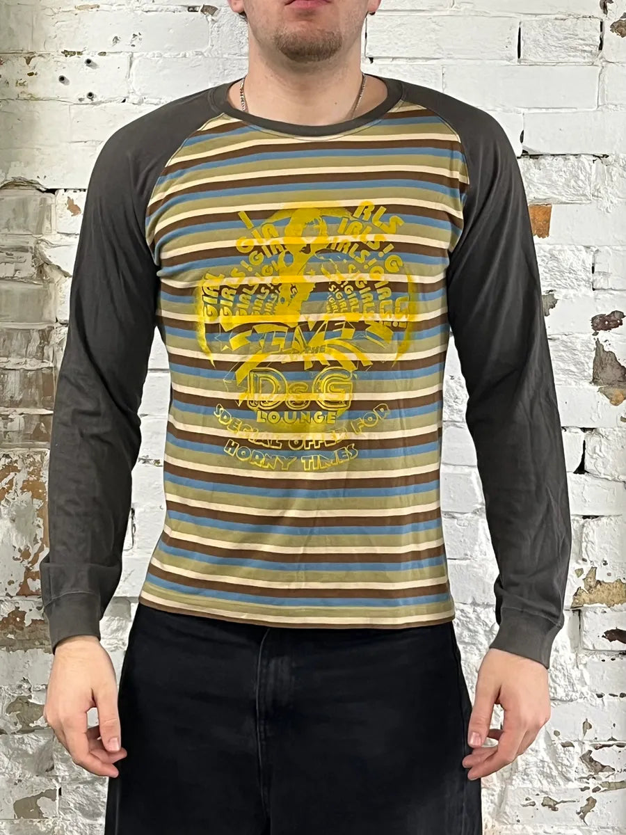AW2004 Dolce & Gabbana Multicolor Striped Longsleeves dbsaYpb 1