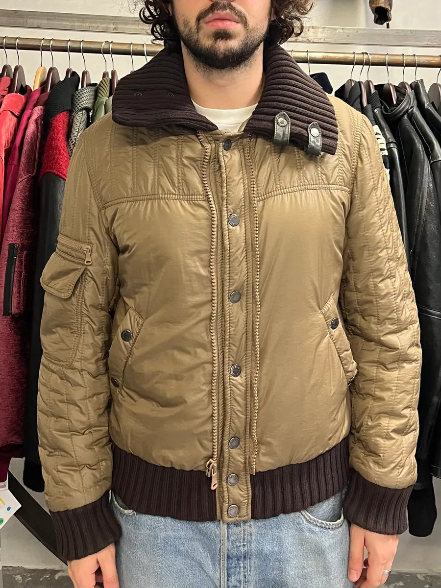 AW2004 Dolce & Gabbana Nylon Brown Bomber Jacket dHTlioD 1