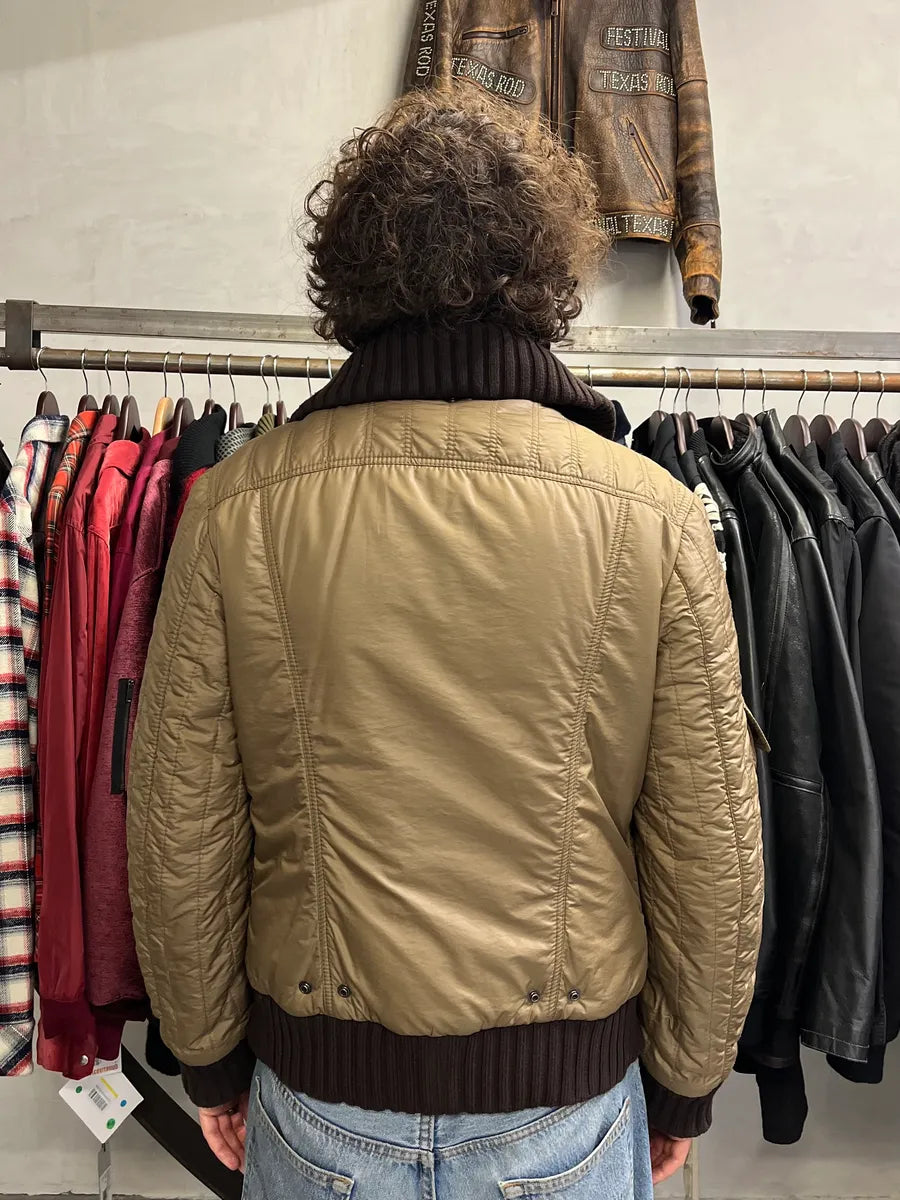 AW2004 Dolce & Gabbana Nylon Brown Bomber Jacket dHTlioD 2