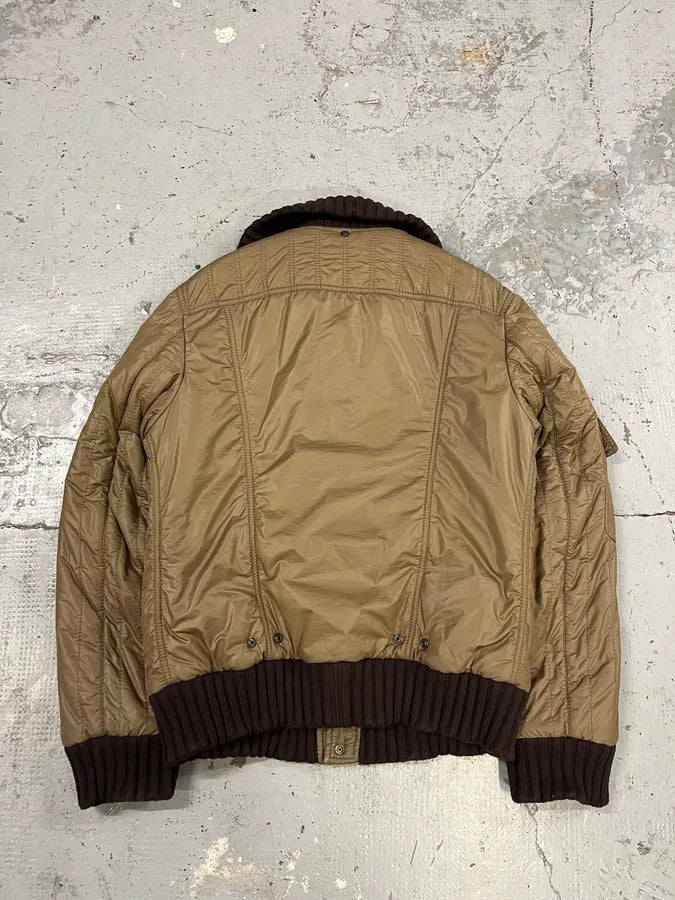 AW2004 Dolce & Gabbana Nylon Brown Bomber Jacket dHTlioD 6