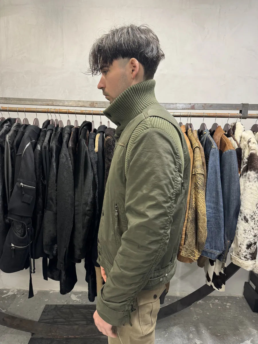 AW2004 Dolce & Gabbana Olive Aviator Bomber Jacket (L) 3