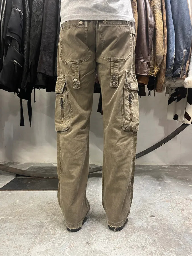 AW2004 Dolce & Gabbana Olive Cargo Utility Pants (S/M) 0