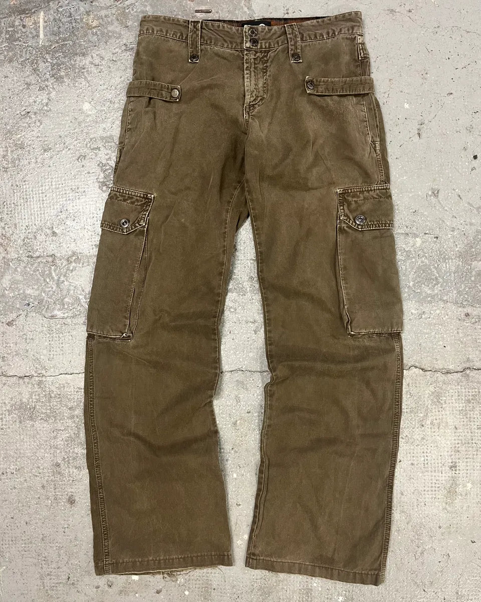 AW2004 Dolce & Gabbana Olive Cargo Utility Pants (S/M) 1