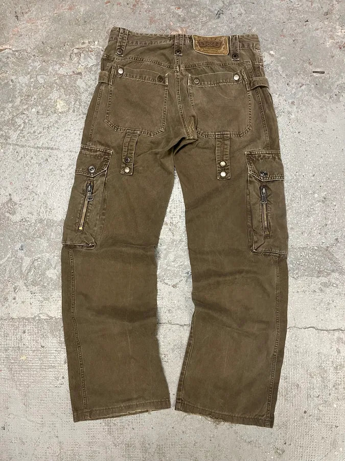 AW2004 Dolce & Gabbana Olive Cargo Utility Pants (S/M) 2