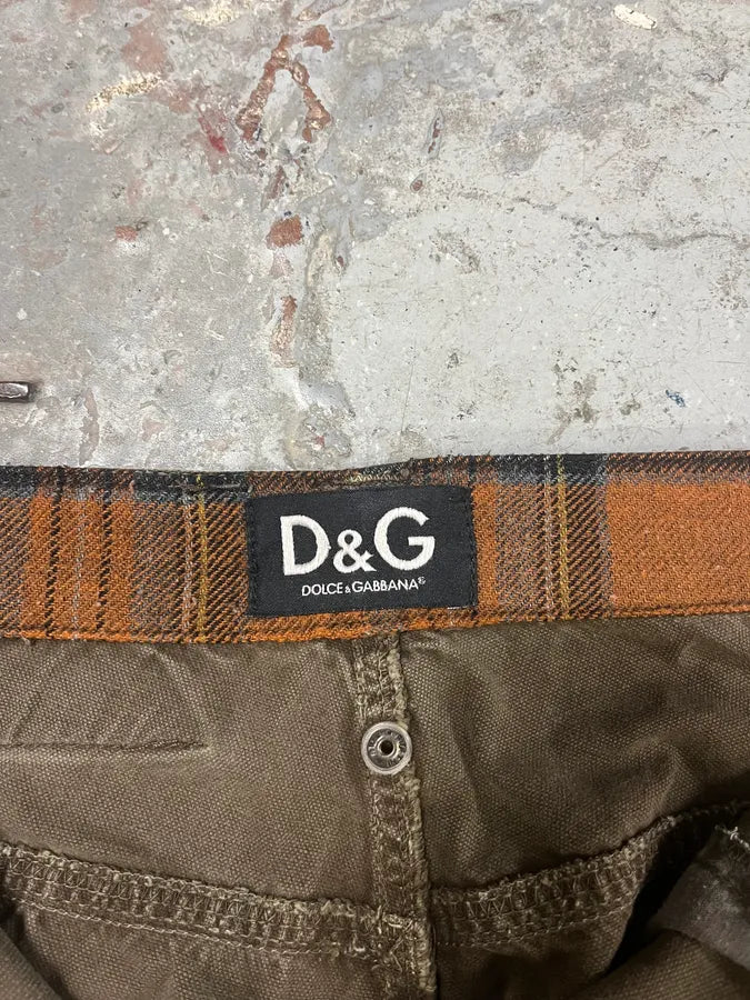 AW2004 Dolce & Gabbana Olive Cargo Utility Pants (S/M) 7