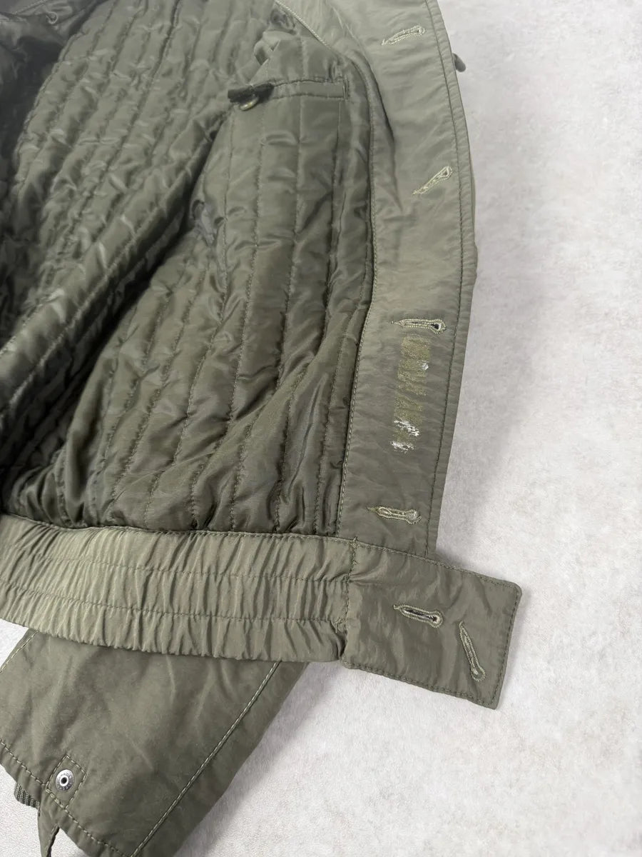 AW2004 Dolce & Gabbana Olive Green Aviator Khaki Green Goggles Bomber Jacket ZScSytu 5