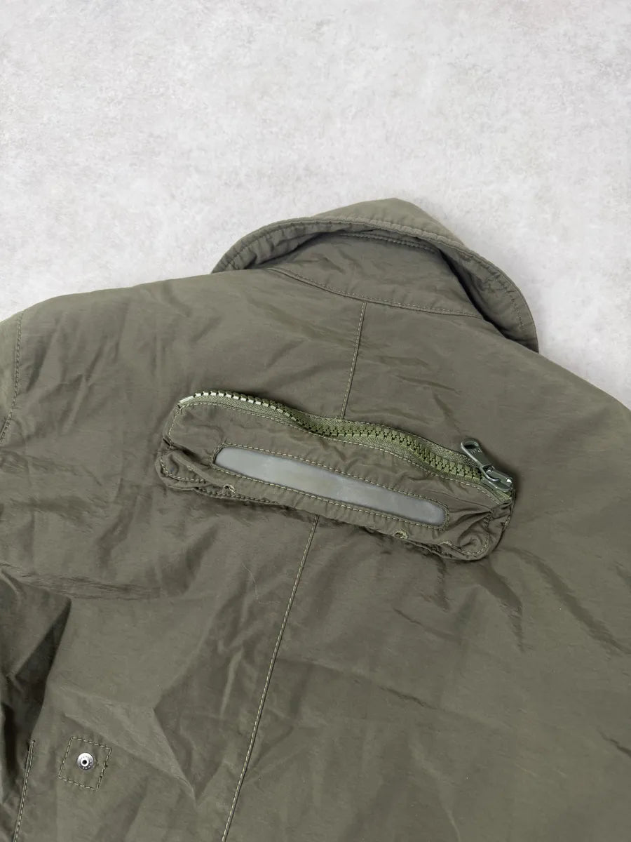 AW2004 Dolce & Gabbana Olive Green Aviator Khaki Green Goggles Bomber Jacket ZScSytu 8