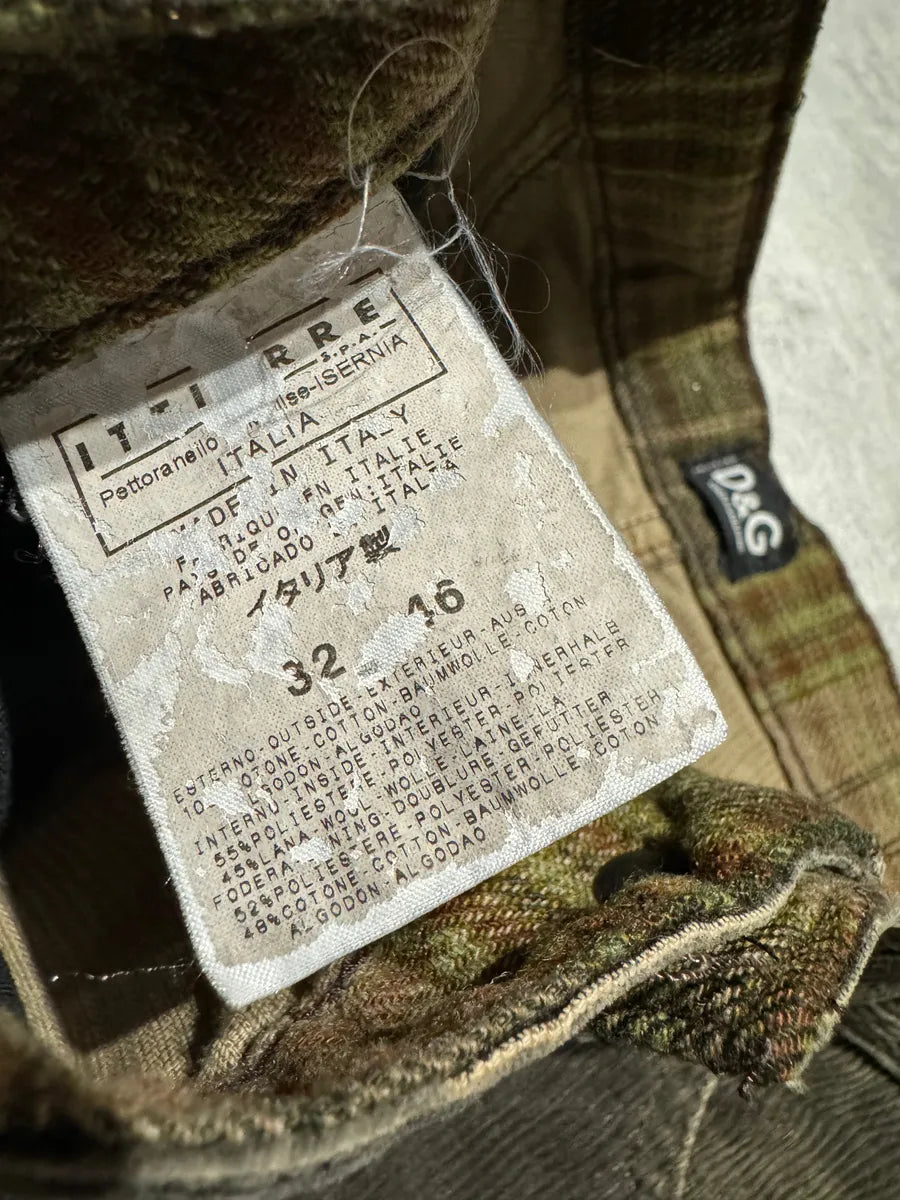 AW2004 Dolce & Gabbana Olive Velvet Pants (M) 4