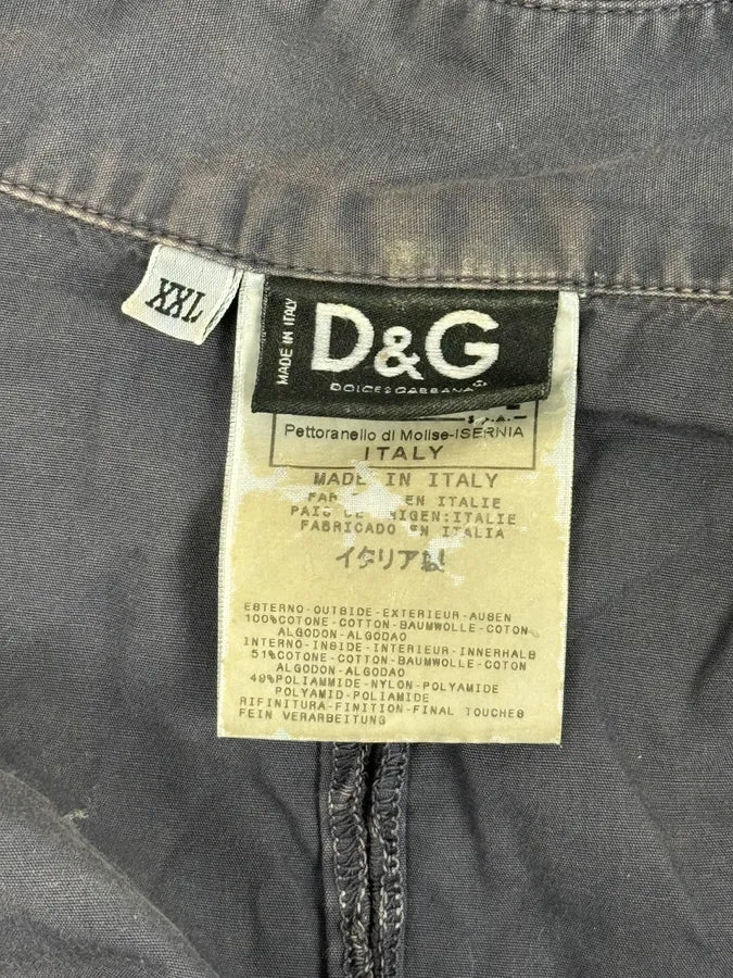 AW2004 Dolce & Gabbana Parachute Blue Cargo Bondage Shirt MNnzjpB 11