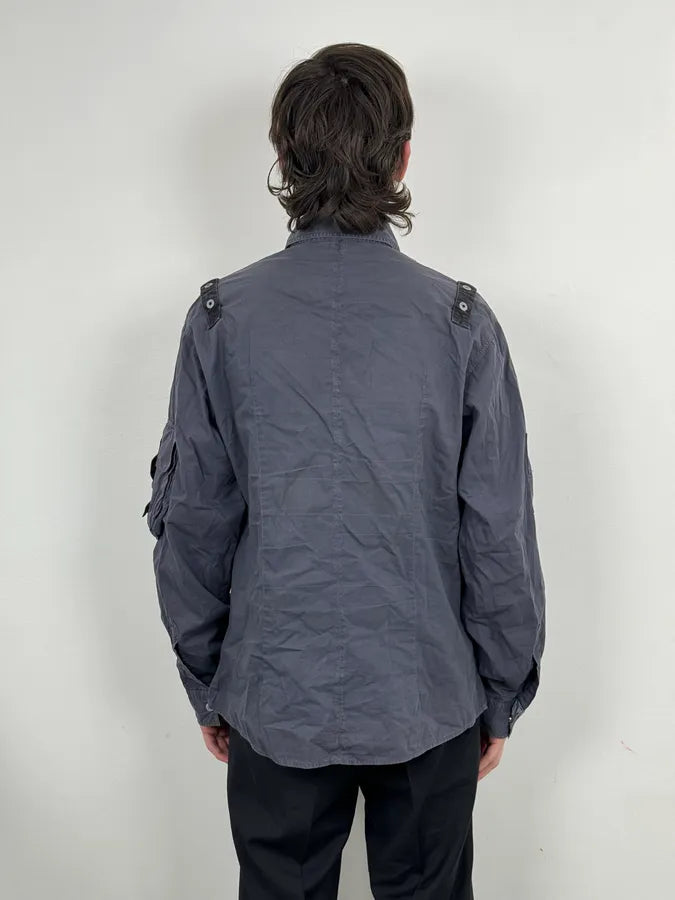 AW2004 Dolce & Gabbana Parachute Blue Cargo Bondage Shirt MNnzjpB 2