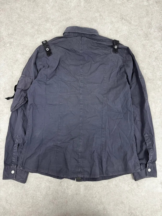 AW2004 Dolce & Gabbana Parachute Blue Cargo Bondage Shirt MNnzjpB 3