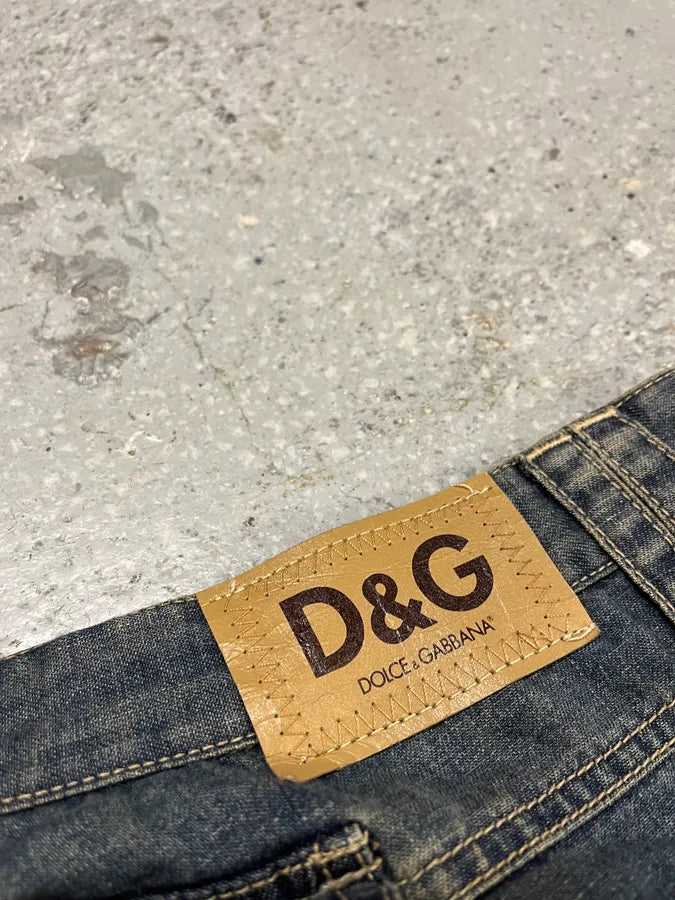 AW2004 Dolce & Gabbana Parachute Bondage Denim Blue Cargo Shorts (XL) IApXldt 8