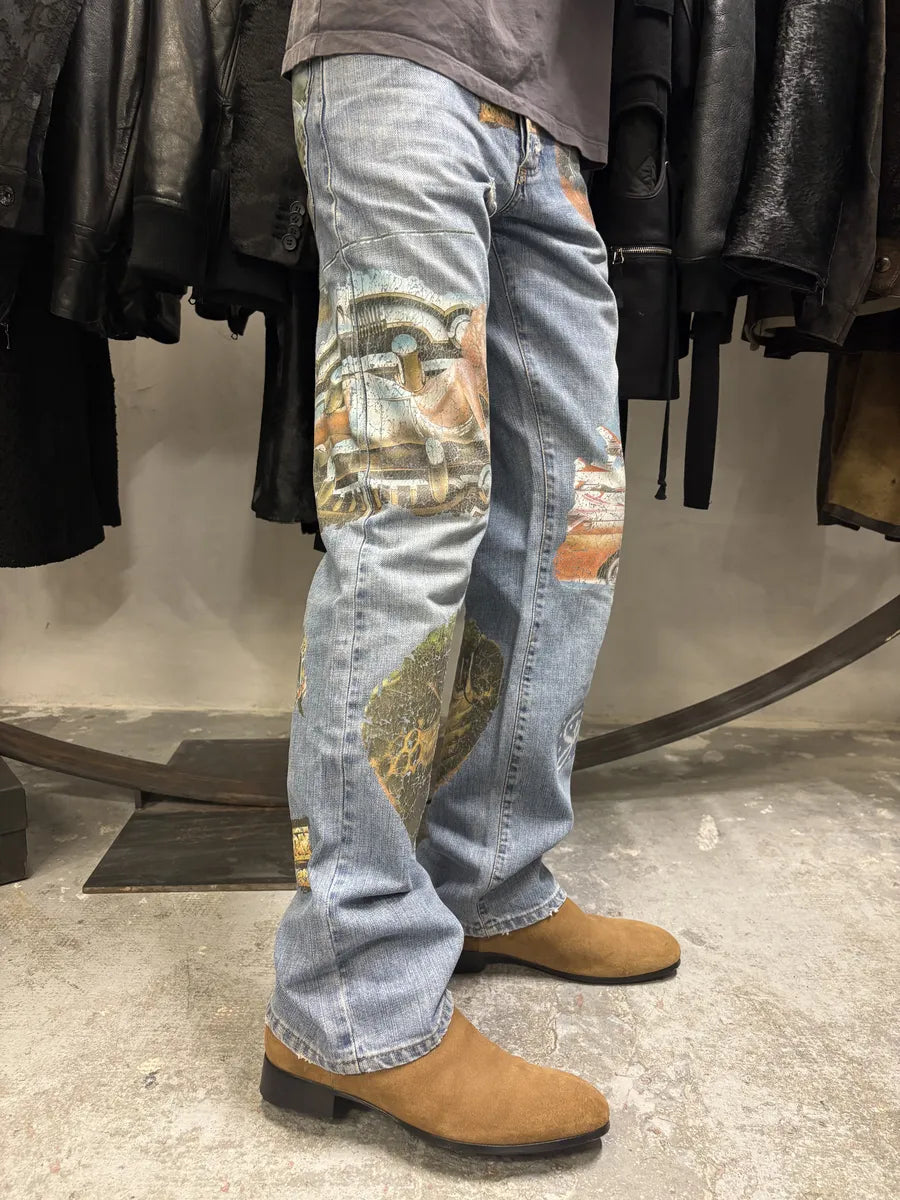 AW2004 Dolce & Gabbana Pins Extra Rare Denim Jeans (S) JRBdPfs 0