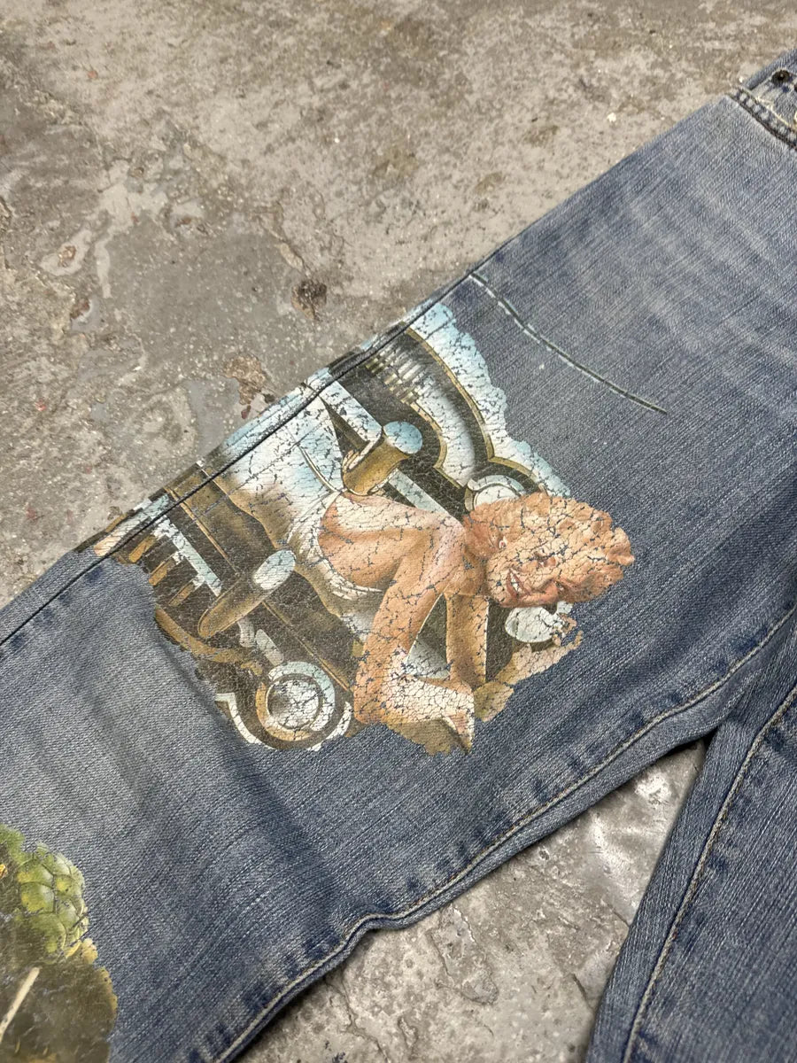 AW2004 Dolce & Gabbana Pins Extra Rare Denim Jeans (S) JRBdPfs 11